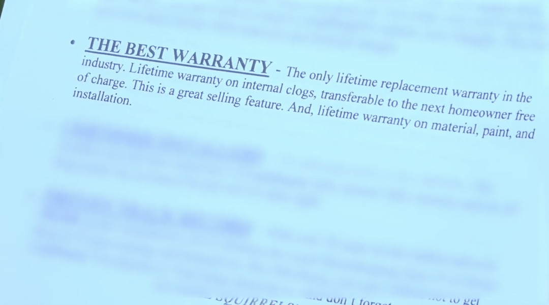 What Happens When a Company Won't Honor its Lifetime Warranty on a Gutter System